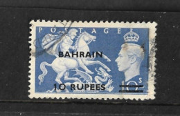 BAHRAIN 1951 10R On 10s SG 79 FINE USED TOP VALUE OF THE SET Cat £11 - Bahrain (...-1965)