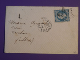 AB0  FRANCE  BELLE  LETTRE  1869   ETOILE DE PARIS N°9 POUR MOULINS    +NAP. N°22+  ++AFF. INTERESSANT++ - 1849-1876: Période Classique