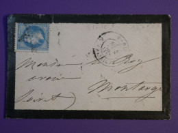 AB0  FRANCE    LETTRE  1868   ETOILE DE PARIS N°9 POUR MONTARGIS   + NAP. N°29+  ++AFF. INTERESSANT++ - 1849-1876: Classic Period