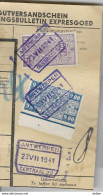 8Fs-961: ANTWERPEN // CENTRAAL 22  Violet  & Duitstalige Vrachtbrief.. - Altri & Non Classificati