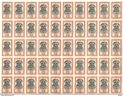 _Vb978D: N° 294: Zonder Bladboorden: 50 Zegels In Blok: Niet Geplooid: Postfris....met De Variéteit.... - Unused Stamps