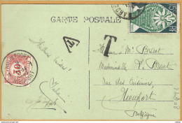 8VL-908: TX35: 1 NIEUWPOORT 1 NIEUPORT :  Getaxeerde  CP Marseille ...1925 - Covers & Documents