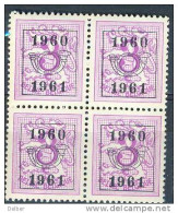 _Ni843: Ocb:N° V700 In Blok Van 4: (**: Postfris) 1960 / 1961 - Typografisch 1967-85 (Leeuw Met Banderole)