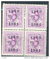 _Ni843: Ocb:N° V700 In Blok Van 4: (**: Postfris) 1960 / 1961 - Typo Precancels 1967-85 (New Numerals)