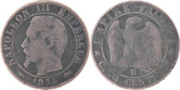 FRANCE - 3 X 5 Centimes Napoléon III - 1854 D 1854 W 1853 BB - 17-017 - 5 Centimes