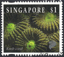 SINGAPORE 1994 QEII $1 Multicoloured 'Knob Coral' SG750 FU - Singapur (...-1959)
