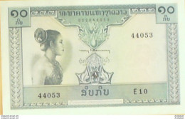 Billet De Banque Laos 10 Kip P.10b 1962 Neuf - Laos
