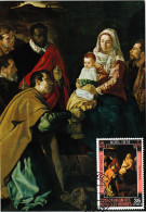 Nouvelles Hébrides 1974 Y&T 404 Sur CM. Peinture, Diego Velázquez. Noël, Adoration Des Rois Mages - Christianisme
