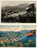 SCHWEIZ 2 Ungebr. AK's Schweiz Ca. 1920 LUGANO, Ferrovia Funicolare Del S. Salvatore Farbig (handkoloriert) Und S/w - Seilbahnen