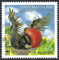 CHRISTMAS ISLAND 2010 QEII 60c WWF-Frigate Bird FU - Christmas Island