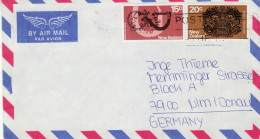 NEW ZEALAND 1976 AIRMAIL LETTER SENT TO ULM - Briefe U. Dokumente