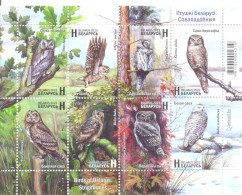 2023. Belarus, Birds Of Belarus, Owls/Strigiformes, S/s Perforated, Mint/** - Belarus