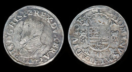 Southern Netherlands Brabant Filips II 1/2 Filipsdaalder 1572 - 1556-1713 Paesi Bassi Spagnoli