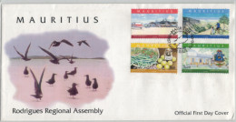 Maurice - "Assemblée Régionale à L'île Rodrigues" - 1er Jour N° 1032 à 1035 Du 12 Octobre 2004 - Maurice (1968-...)