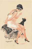 CARTE POSTALE ORIGINALE ANCIENNE ILLUSTRATEUR SIGNEE MASSART :  FEMME SEINS NUS PIN UP SEXY EROTIC DES ANNEES 1920 - Pin-Ups