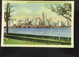 USA: AK Postcard Von New York-City;  Lower Manhatten As Seen From Governor'`s Island V 23.7.1951 Nach Berlin-BM Abgelöst - Manhattan