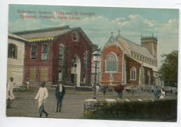 SIERRA LEONE  FREETOWN Animation Rue Wilberforce Memorial Hall And St George's Cathedral  écrite Vers 1920  D09 2022 - Sierra Leone