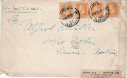 NEW ZEALAND 1922 LETTER SENT FROM PLYMOUTH TO VIENNA - Storia Postale