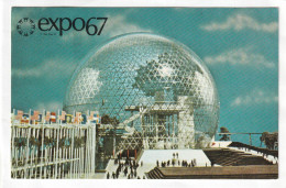 CPSM :  14 X 9  -  Expo67  - MONTREAL , CANADA  - LE  PAVILLON  DES  ETATS  UNIS - Montreal