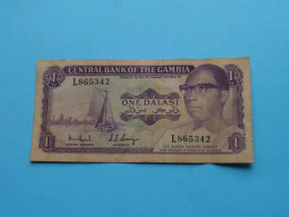 1 One DALASI ( See / Voir Scans ) Central Bank Of The GAMBIA - L865342 ( Circulated ) Sign. 6 ! - Gambia