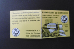 Luxemburg Mi. MH 1 ** Zu 60 Frank - Booklets