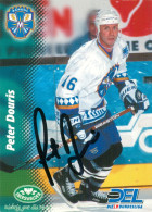 Autogramm Eishockey Trading Card Peter Douris ESC München Barons 99-00 Landshut Dallas Stars Mighty Ducks Of Anaheim NHL - Sports D'hiver