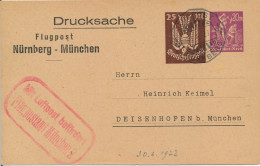 - 1923  FLUGPOST  NÜRNBERG - MÜNCHEN MIT LUFTPOST BEFÖRDERT  POSTAMT MÜNCHEN   2 - Poste Aérienne & Zeppelin