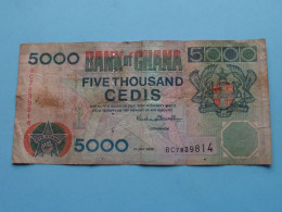 5000 Five Thousand CEDIS ( See / Voir Scans ) Bank Of GHANA 1-7-2000 - N° BC7839814 ( Circulated )  ! - Ghana