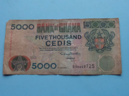 5000 Five Thousand CEDIS ( See / Voir Scans ) Bank Of GHANA 1-7-2000 - N° BS0849725 ( Circulated )  ! - Ghana