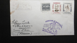 Kuba Mi. 433/434 U.andere Brief 1954 + SST Nach Frankreich - Covers & Documents