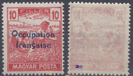 Arad Occupation Française En Hongrie N° 44 ** Moissonneurs Variété O Surélevé (K7) - Ungebraucht