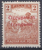 Arad Occupation Française En Hongrie Mi 6 * Moissonneurs (K7) - Unused Stamps