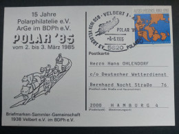 BRD 1985: Postkarte 15 Jahre Polarphilatelie - Events & Gedenkfeiern