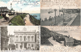 Lot 9 Cartes Postales CPA Folkestone The Lees , Town Hall , Harbour , Lower Road , Castle Hill Avenue , Church + Timbre - Folkestone