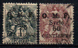 Syrie  - 1920 - Tb De France   Surch - N° 45/46  -  Oblit - Used - Oblitérés