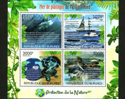 Burundi 2012 Protecting The Marine Environment And Harming Marine Animals With Garbage，MS MNH - Unused Stamps