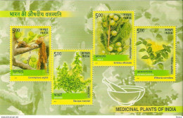 INDIA 2003 Medicinal Plants Of India 4v Miniature Sheet MNH, P.O Fresh & Fine - Unused Stamps
