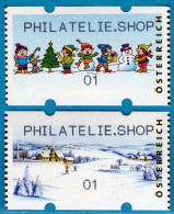 2006 Österreich Austria Automatenmarken ATM 8.2 + 9.2 / Winter / PHILATELIE.SHOP / 01 Ct. ** Frama Automatici Etiquetas - Machine Labels [ATM]