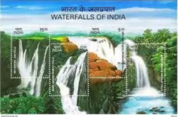 INDIA 2003 WATERFALLS Of INDIA 4v Miniature Sheet MS MNH, P.O Fresh & Fine - Unused Stamps