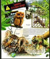 Burundi 2012 Protecting Nature And Prohibiting Wildlife Trade: Japanese Bee Monkeys, Little Lazy Monkeys, And Tigers，MS - Unused Stamps
