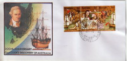 Grand Explorateur Captain Cook (Découverte De L'Australie ) FDC Australie 1970 - Cartas & Documentos