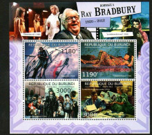 Burundi 2012 Commemorating The Works Of American Science Fiction Writer Bradbury，MS MNH - Unused Stamps
