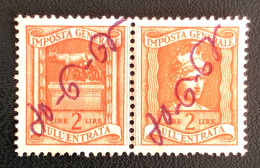 Imposta Generale Sull'entrata - Lire 2 - Revenue Stamps