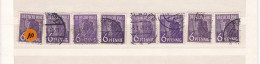 Un Lot De 8  Timbres Oblitéré  6  Pfennig  Deutsche Post  N° 33     Allemagne   Occupation Alliée   Zone Interalliée AAS - Used