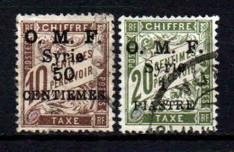 Syrie  - 1921  -  Tb Taxe N° 9/10  -  Oblit - Used - Timbres-taxe