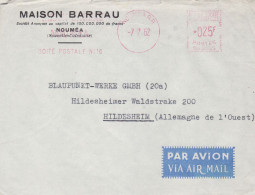 NEW CALEDONIA 1962 AIRMAIL LETTER SENT TO HILDESHEIM - Lettres & Documents