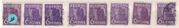 Un Lot De 8  Timbres Oblitéré  6  Pfennig  Deutsche Post  N° 33     Allemagne   Occupation Alliée   Zone Interalliée AAS - Gebraucht