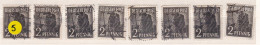 Un Lot De 8  Timbres Oblitérés     2  Pfennig  Deutsche Post      Allemagne   Occupation Alliée   Zone Interalliée AAS - Used