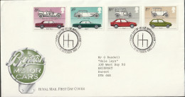 Great Britain   .   1982   .  "British Motor Cars" #2   .   First Day Cover - 4  Stamps - 1981-1990 Decimal Issues