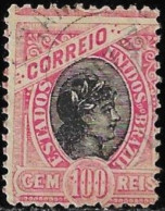 Brazil 1894 - 1897 Used Stamp Liberty Head 100 Reis [WLT1814] - Usados